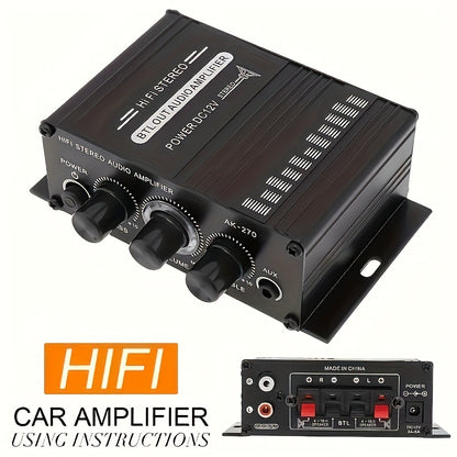 Ushbu 400W 2.0 stereo audio amplifikatordan foydalanib, uy/avtomobil teatri ovoz tizimingizni kuchli bass va trebl bilan kuchaytiring.