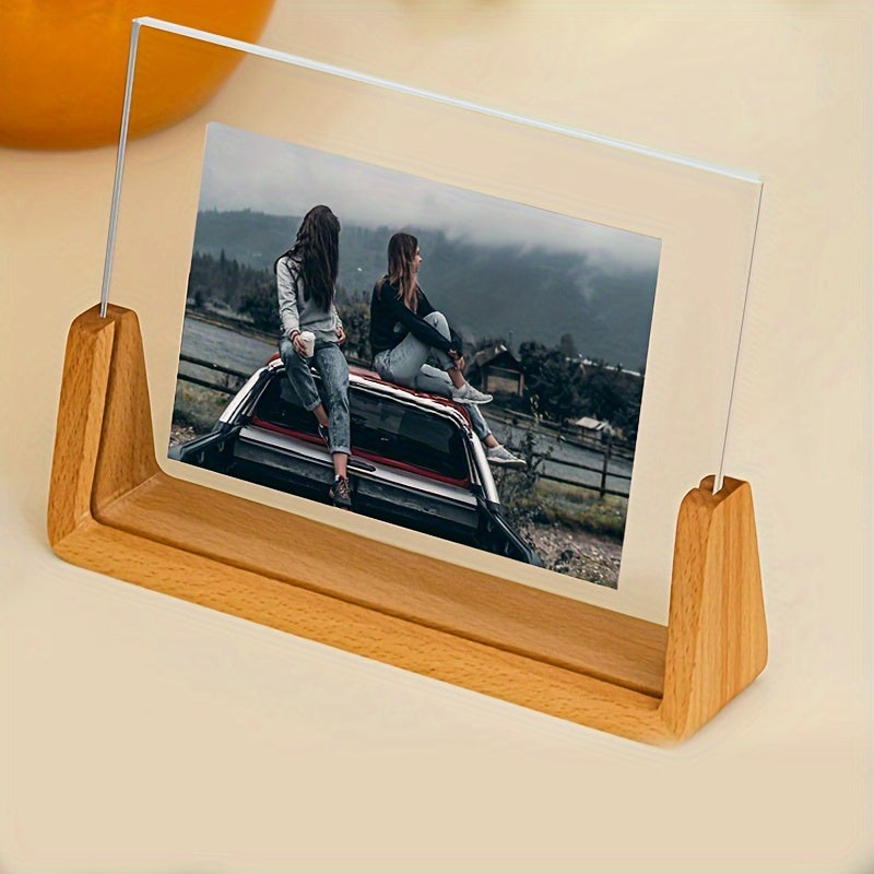 Display your favorite memories in style with this 2-Pack of U-Shaped Light Beechwood Collage Picture Frames. Each frame features a solid wood base and clear acrylic photo holder, perfect for showcasing 10.16x15.24 cm photos. Ideal for ages 6-14.