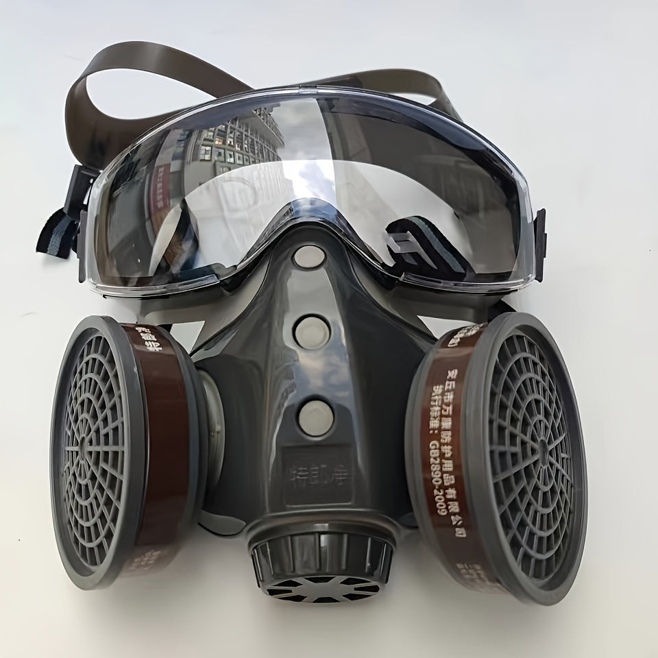 Washable, allergy-friendly reusable respirator mask for chemical and dust protection.