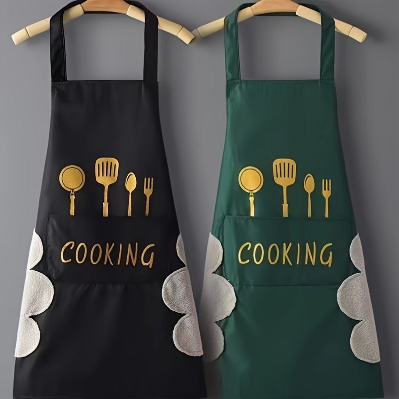 One durable canvas kitchen apron perfect for cooking, cleaning, and gardening.