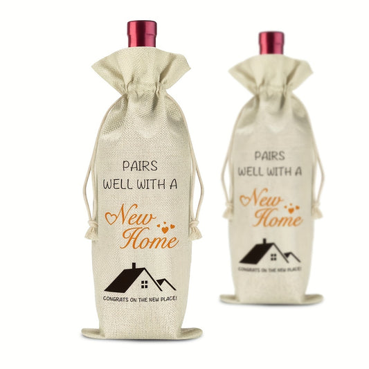 New Homeowners Gift Bag - Housewarming Wine Present for Men & Women