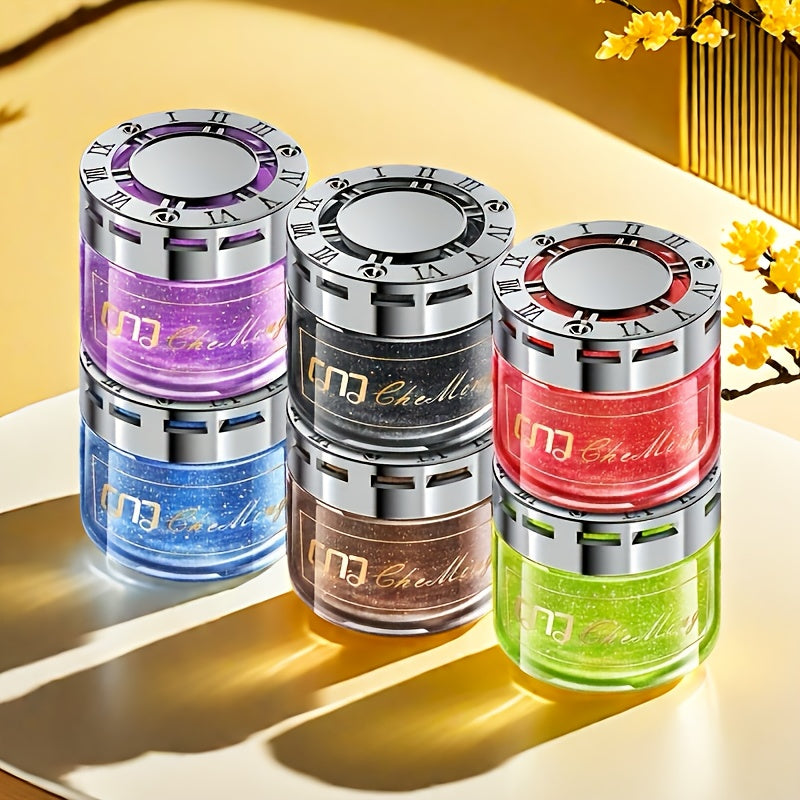 Luxurious solid balm car perfume with long-lasting light fragrance and odor elimination, featuring a unique quicksand design.