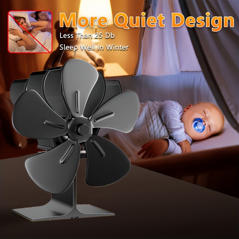 Introducing the New Tabletop 5-Blade Heat-Powered Fan for Continuous Warmth