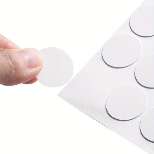 Self-Adhesive White Stickers for Concealing Screw Holes on Furniture, Pack of 6 Table 54-in-1 Screw Cover Caps, 21mm Dustproof Stickers in White Color.