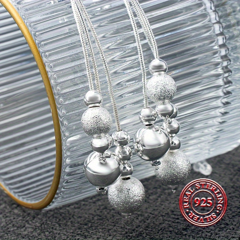 Drop earrings made of 925 sterling silver with a silvery tassel design, offering high quality and hypoallergenic jewelry for casual dating. Perfect for adding a touch of elegance to any female's outfit.