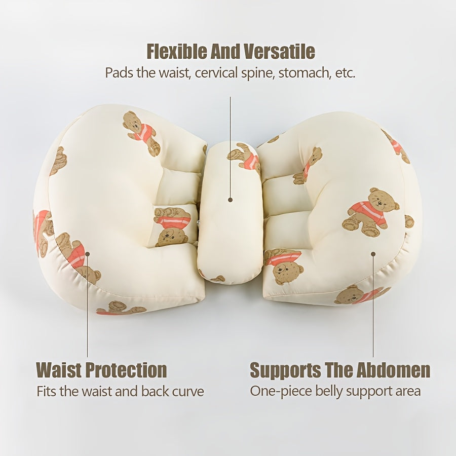 Comfortable U-shaped Pregnancy Pillow with Adjustable Side Sleeping Support and 30° Slope Design, Made of Polyester Fiber for Tummy and Back Comfort