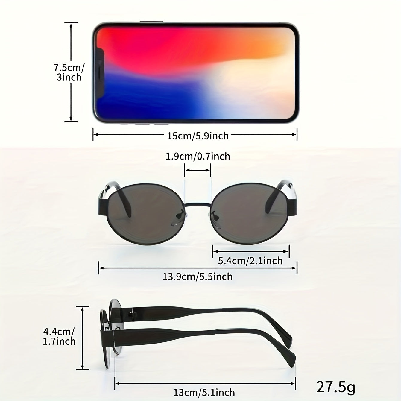 Vintage metal oval-framed glasses for men and women, designer holiday must-haves.