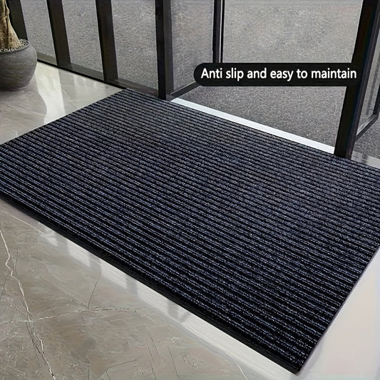 Seven Striped Outdoor Entrance Mat - Durable, Anti-slip, and Water-resistant, Perfect for Balcony, Corridor, or Kitchen Floor. Easy to Clean and Cuttable Design. Great for Halloween and Christmas Gift Giving.