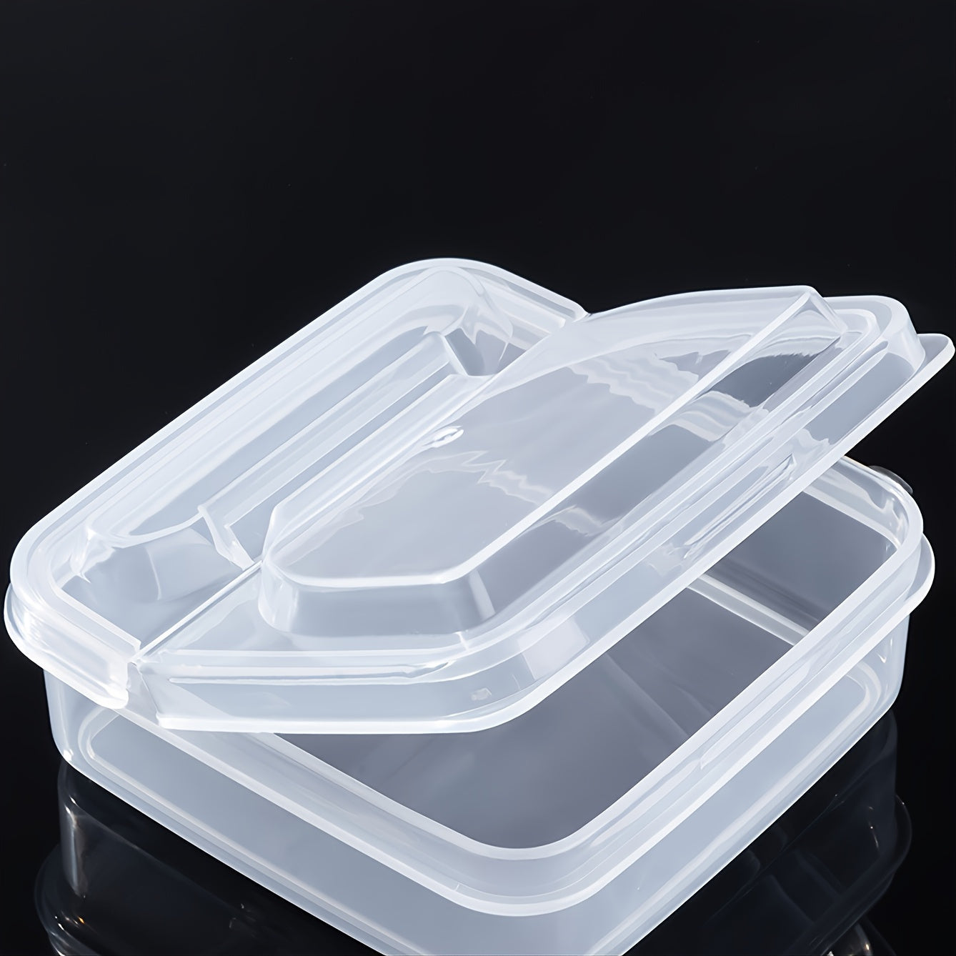 A single package of Polypropylene Cheese Storage Container features a flip top lid and is made of reusable, rectangle multipurpose plastic. This fridge organizer must be hand washed to maintain its quality. It helps keep your cheese fresh and delicious