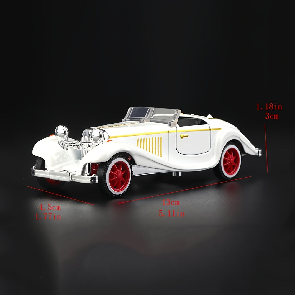 1:32 Scale Alloy Classic Retro Convertible Old Car Model Toy with Openable Door, Great Boy's Birthday Gift