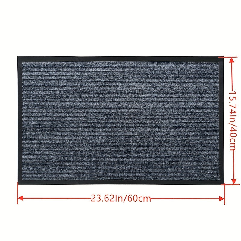 The Striped Entrance Mat is made to last, featuring a durable design that is perfect for both indoor and outdoor use. This non-slip mat is easy to clean and fade-resistant, making it a great addition to any entryway, courtyard, or indoor space. Welcome