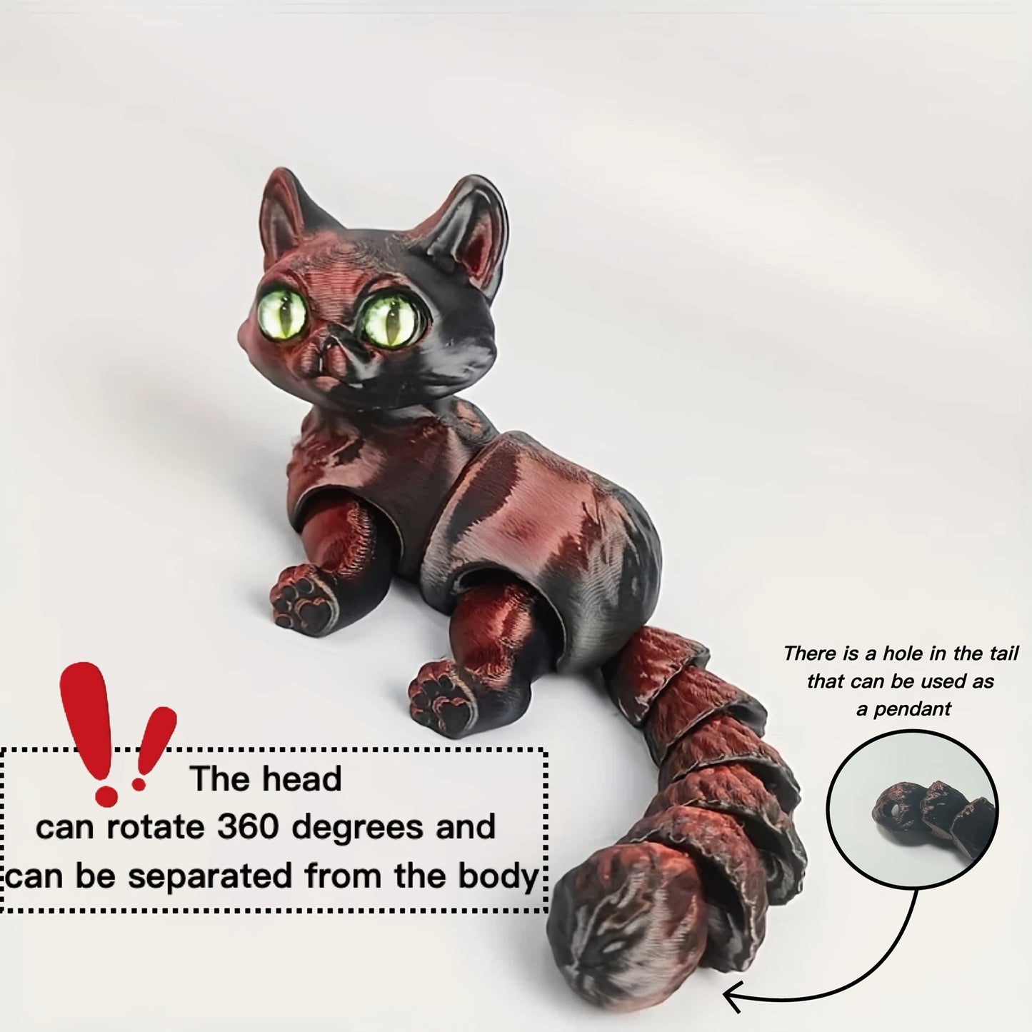 Mardi Gras Fantasy Cat Figurine with Articulated Joints - No electricity required, perfect for gifting on various occasions.