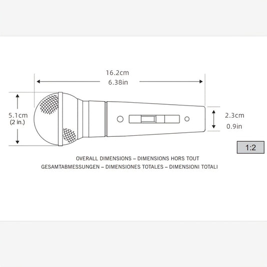 Professional SM58 dinamik vokal mikrofoni, kardioid simli mikrofon va 6.35mm jack, sahna, qo'shiq aytish, oqim, video konferensiya, o'yin va karaoke uchun DC quvvatlanadi - batareya kerak emas.