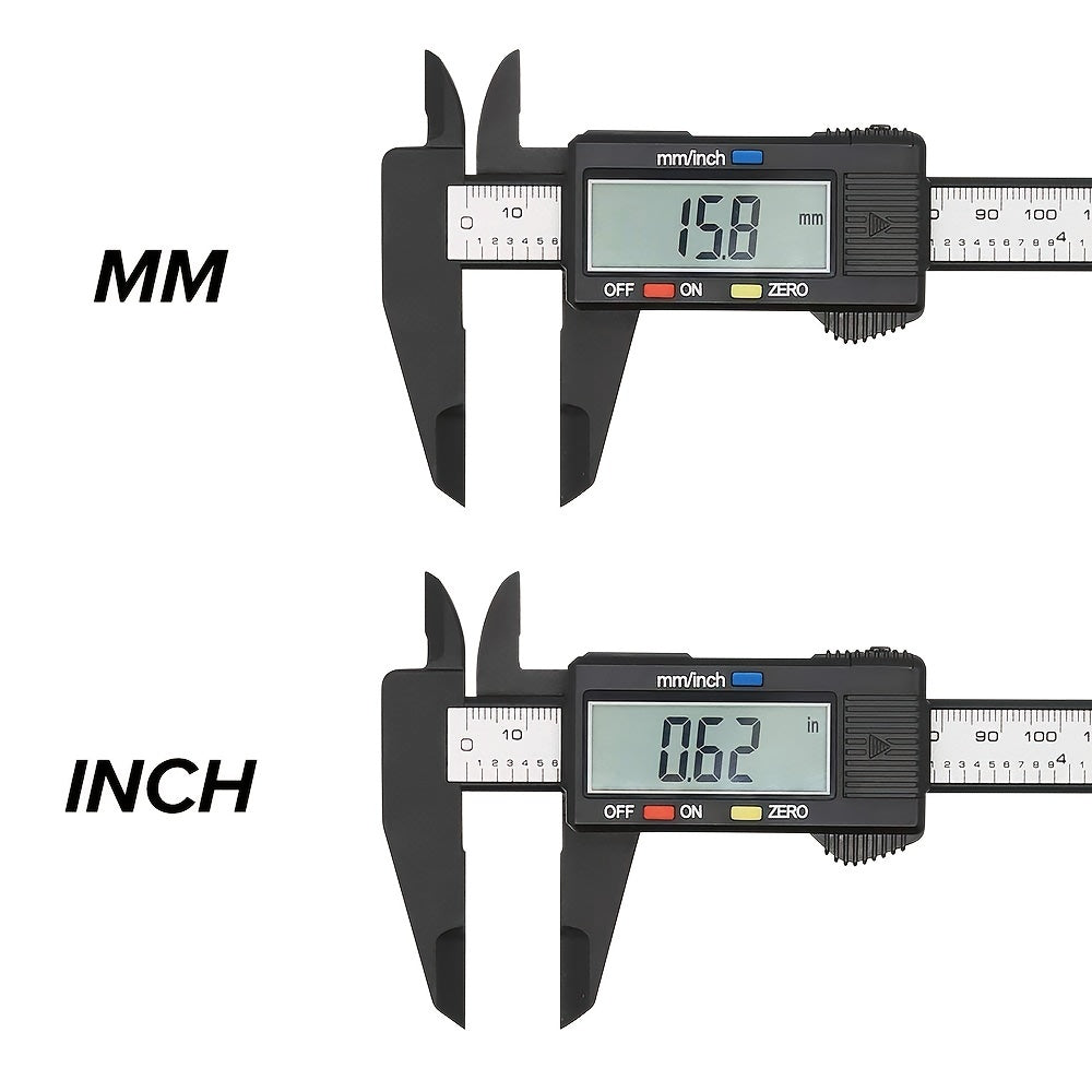 Lefavor 6-Inch Digital Vernier Caliper with High Precision, Large LCD Display, Locking Thumb Screw, and Easy Zero Setting.