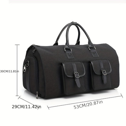 Large capacity men's suit luggage storage bag for business trips made of PU nylon