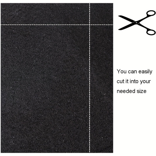 Polypropylene carbon foam sheet, 40.64cm x 121.92cm, cut-to-size pre-filter for air purifiers, furnace, and air conditioner to remove odors and VOCs.