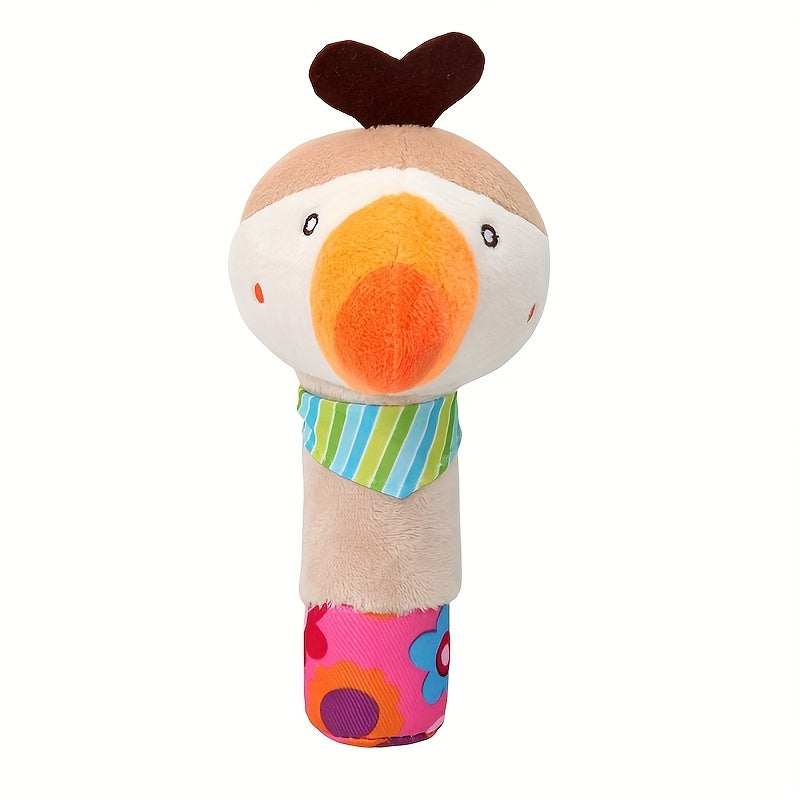 Adorable Baby Hand Rattle from the Cute Animal Series: A Plush Toy for Early Education, Fun, and Development!