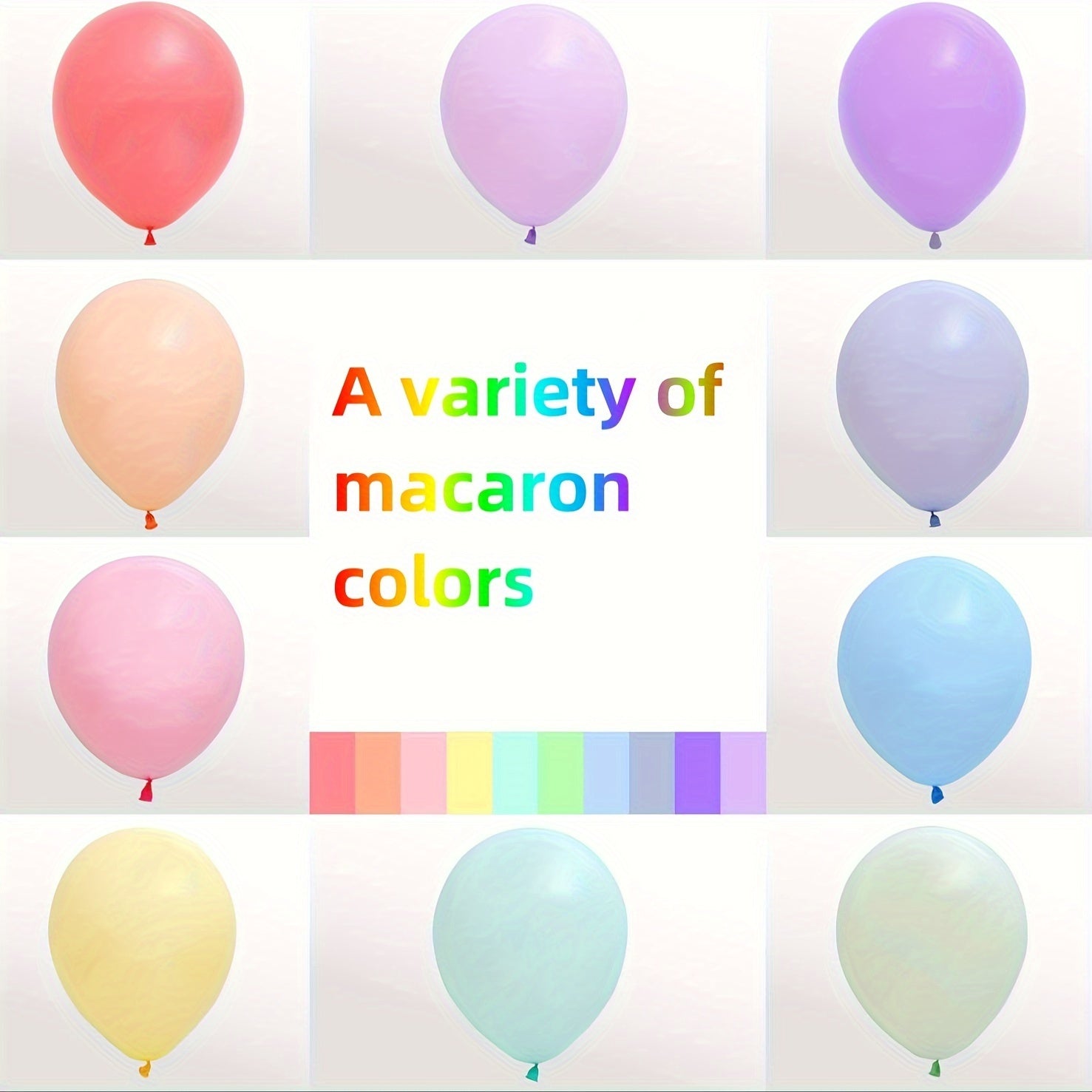 50 pastel color latex balloons for various occasions, home and room decoration.