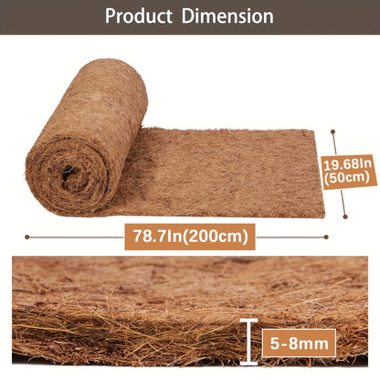 1pc Natural Coconut Coir Reptile Mat for various reptile bedding needs. Ideal for breeding box lining.