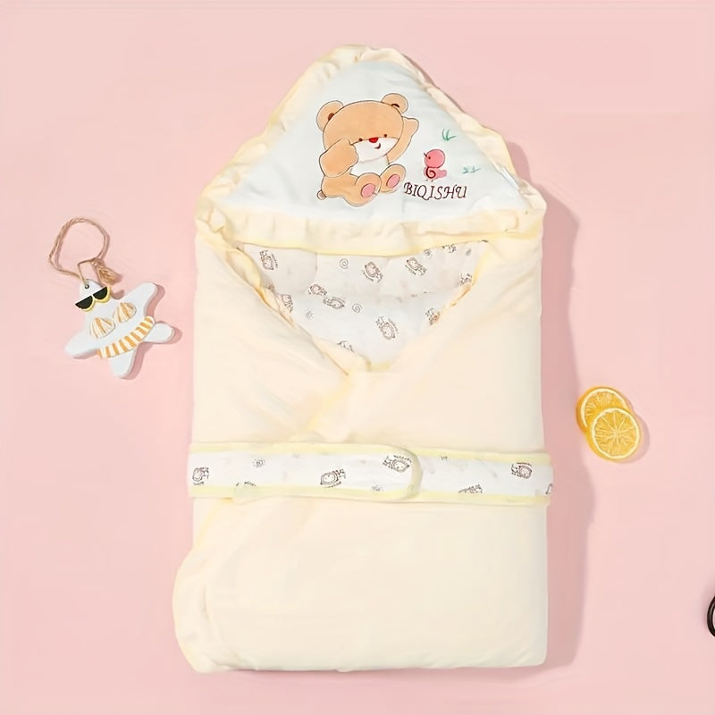 Soft 100% Cotton Bear Style Swaddling Blanket for Newborns, Perfect Christmas or Halloween Gift for Baby, Keeps them Warm and Cozy