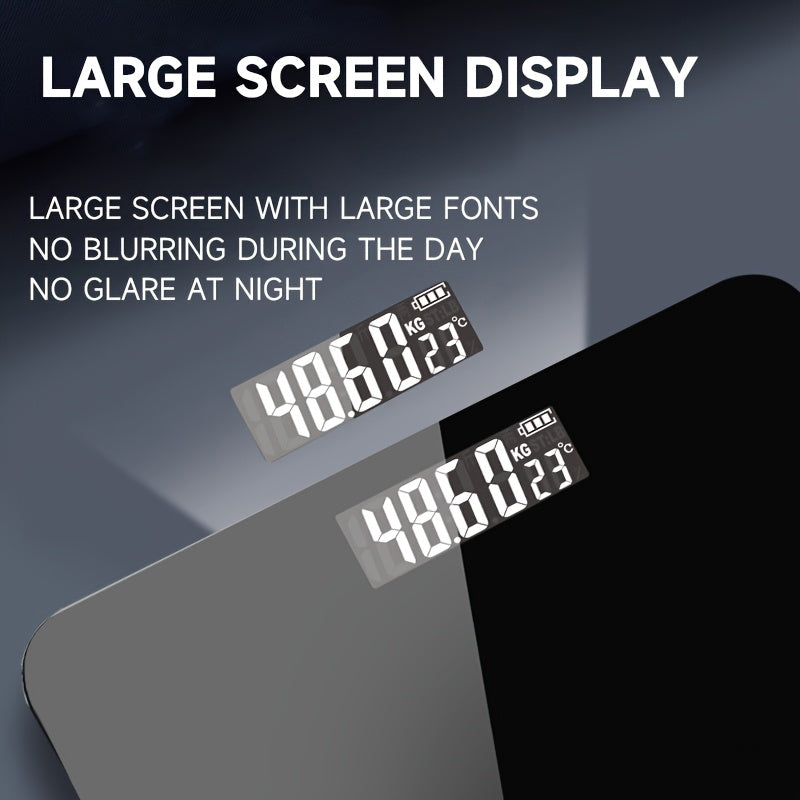 High precision digital body weight scale with durable LCD display. Battery operated (AAA not included) for health monitoring.