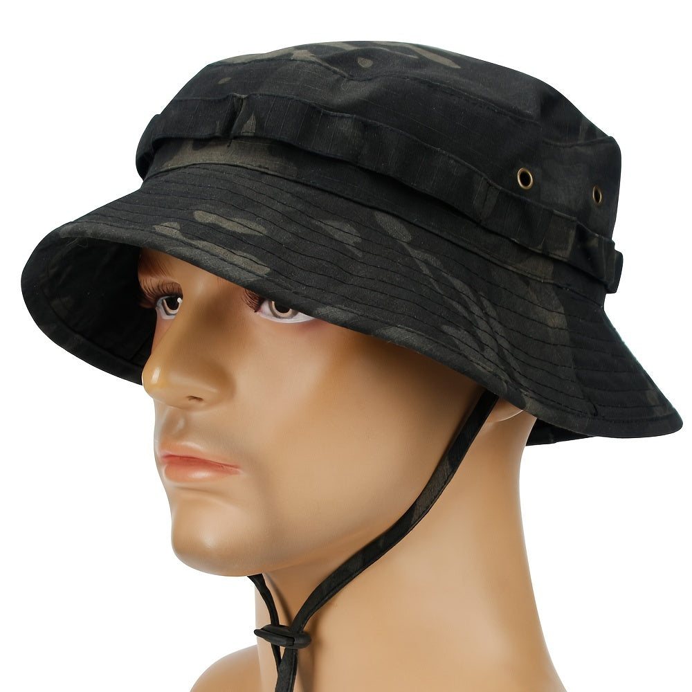 Space Souls Summer Bucket Hat with breathable mesh and sun protection, ideal for hiking and beach outings.