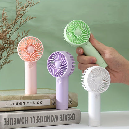 Portable Mini Fan, USB Rechargeable, Ideal for Indoor and Outdoor Use, Silent Operation, Fashionable and Cute Design, Perfect for Office and Desktop Settings