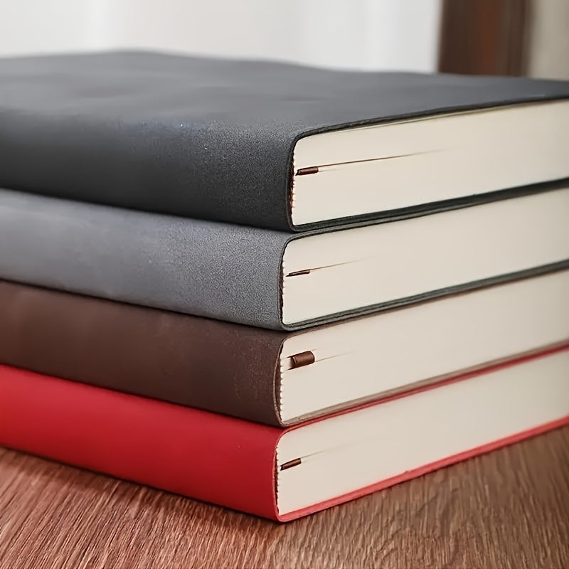 Personalized squared ruled soft leather notebook with bookmark is ideal for business meetings and academics.