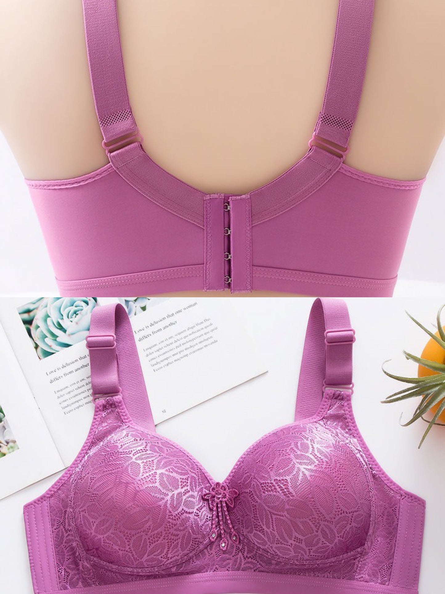 Comfortable, breathable camisole bra with adjustable straps and no underwire, ideal for big chests and small sizes.