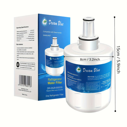 1 piece of the HAFCU1 Refrigerator Water Filter, compatible with Samsung models DA29-oooo3G, DA29-oooo3B, DA29-oooo3A, Aqua-Pure Plus, HAFCU1, RFG237AARS, RS22HDHPNSR, RSG257AARS, and WSS-1.