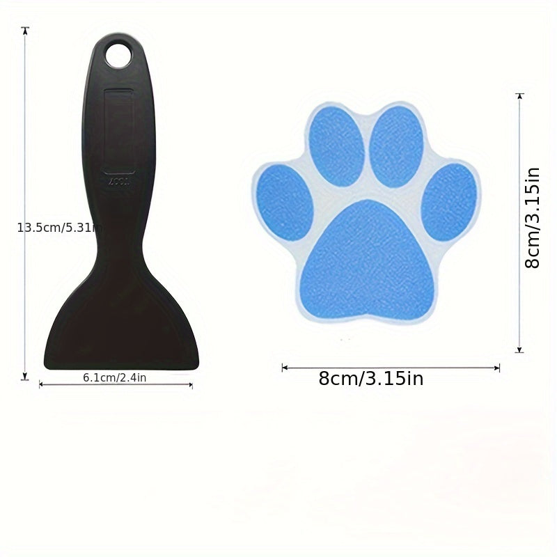 Non-Slip Bathtub Stickers with Dog Paw Prints - Waterproof Safety Decals for Shower, Pool, Yacht, and Stairs - Easy Application Vinyl Decals for Bathroom Safety