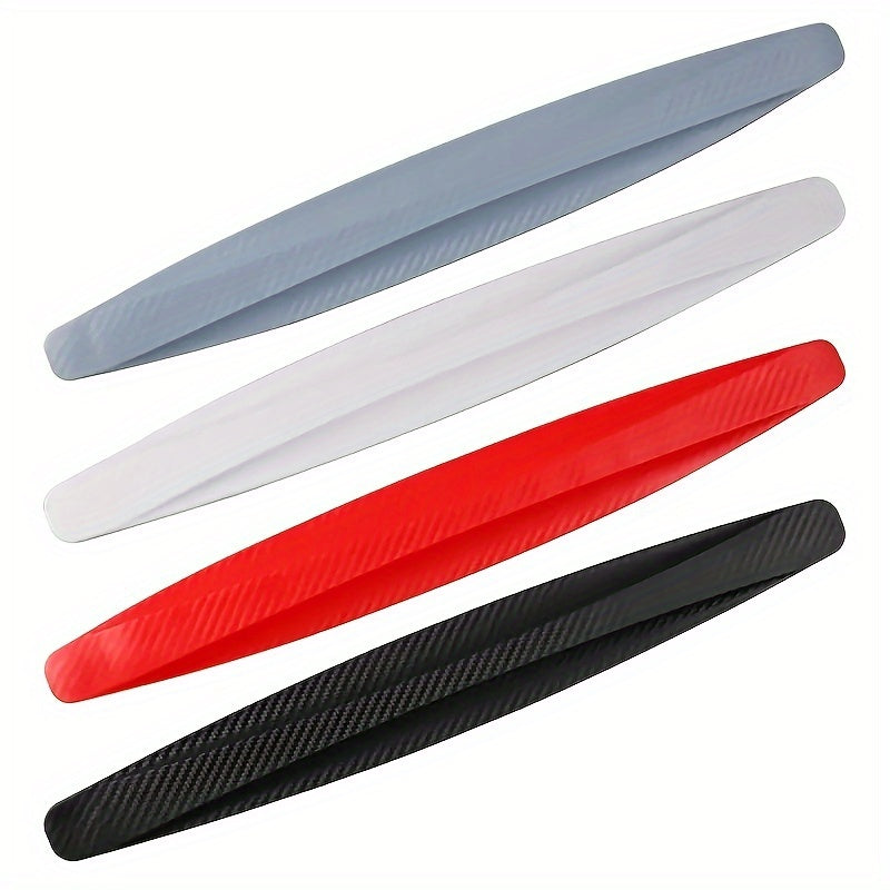 Rubber car bumper guards for front and rear anti-collision protection and door body scratch prevention, 2pcs.