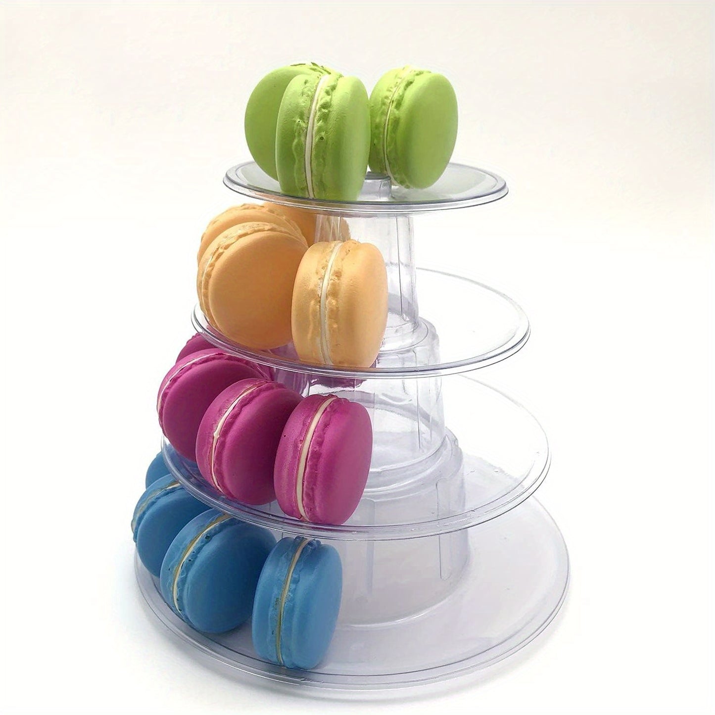 One 10-tier macaron display stand for various events including weddings, birthdays, and holidays.