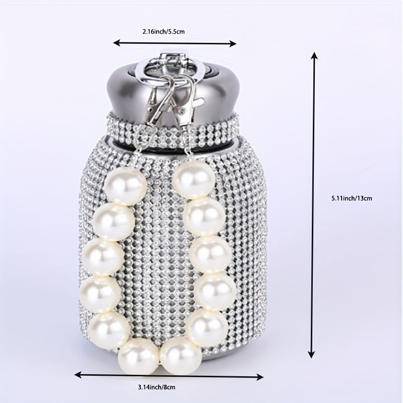 300ml Rhinestone Water Bottle, Stainless Steel, Gift for Women