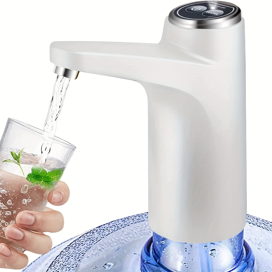 Portable 18.93 L Water Jug Dispenser, USB Charging Pump for 7.57-18.93 L Drinking Water