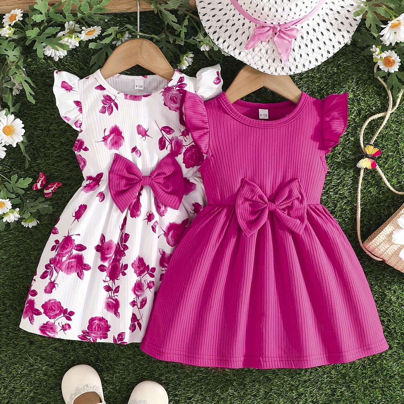 Summer Bow Dress Set for Girls