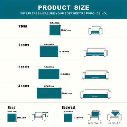 Водонепроницаемый чехол для дивана с нескользящим дизайном и материалом, безопасным для домашних животных, подходит для всех сезонов и декора гостиной.
