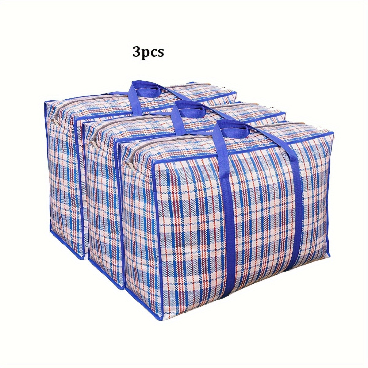 Foldable Storage Bags with Handles - Available in Sets of 1/2/3/4, Perfect for Organizing Quilts & Clothes during Seasonal Changes, Travel, and Moving