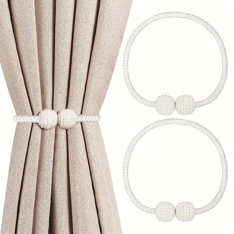 Upgrade your home decor with our Gift 2 Classic Style Magnetic Curtain Ties. Featuring a European design and a strong magnetic braided rope, these ties are perfect for adding a touch of elegance to any room in your home.