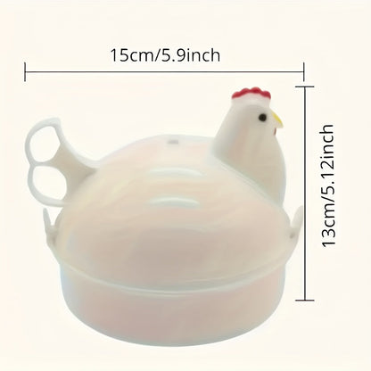 4-Cup Aluminum Chicken-Shaped Microwave Egg Poacher, Steamer Boiler Cookware