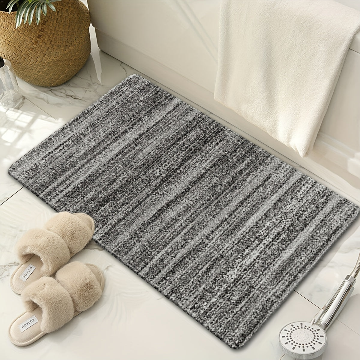 Non-slip Dark Grey Abstract Area Rug - Retro Modern Low-pile Runner Rug for Hallways, Restaurants, Kitchens, and Laundry Areas. Available in various sizes: 40x60cm, 50x80cm, 50x120cm, 50x160cm, 60x180cm. Made with rubber mat for additional grip.