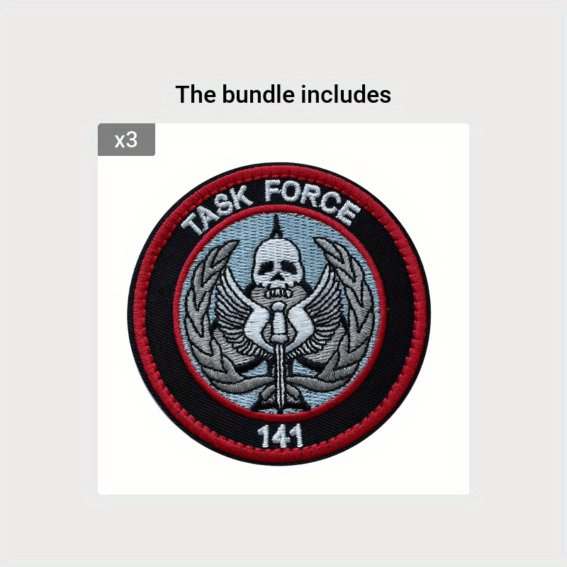 One (1) Men's Novelty Hook And Loop Patch with Embroidery Clothing Patch