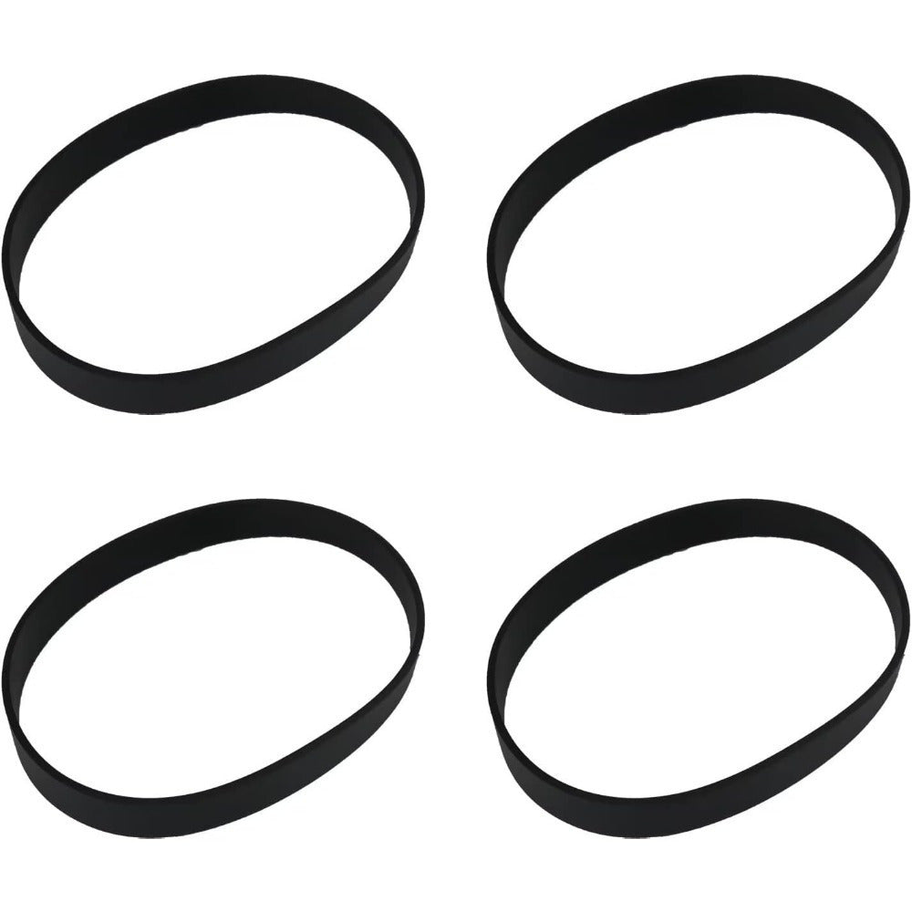 Pack of 4 replacement belts for PowerForce Bagless Models - compatible with 6594, 6594F, 6594G, 6594J, 6594R, 6594W, 6596, and 6596R - includes 3031120, 3031123, and 2031093 belts.