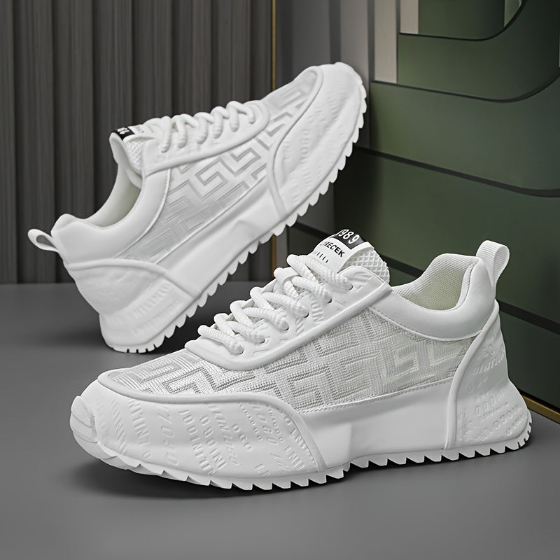 Men's durable, non-slip sneakers with breathable fabric and lace-up closure.