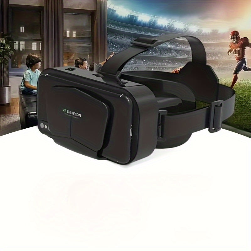 3D VR Glasses for Smartphones - Blue Light Lens, Fits 11.94-15.24cm Screens, Android & iOS Compatible, Great for Gaming & Movies