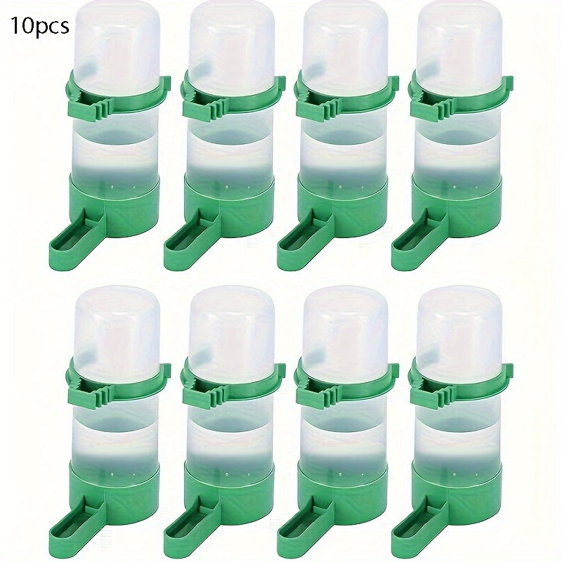 10pcs Plastic Bird Feeder and Drinker - Suitable for various bird species