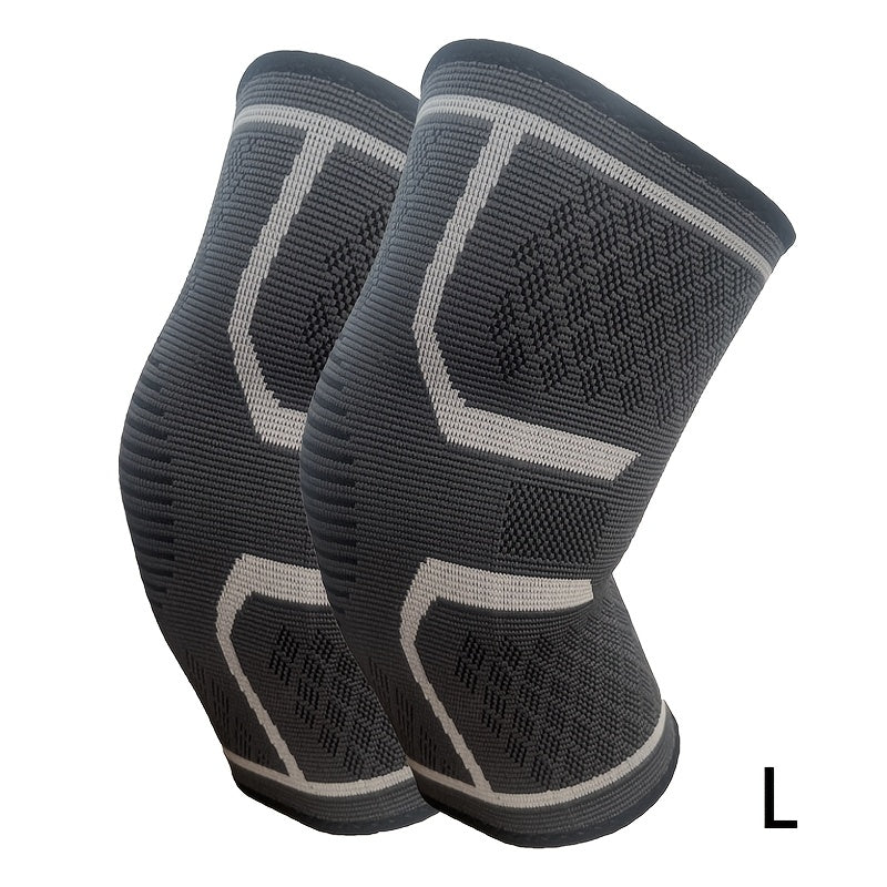 2-Pack Compression Anti-Slip Knee Pads for Running, Cycling, Weightlifting Fitness Training, Warm Knee Brace, Multiple Colors Available