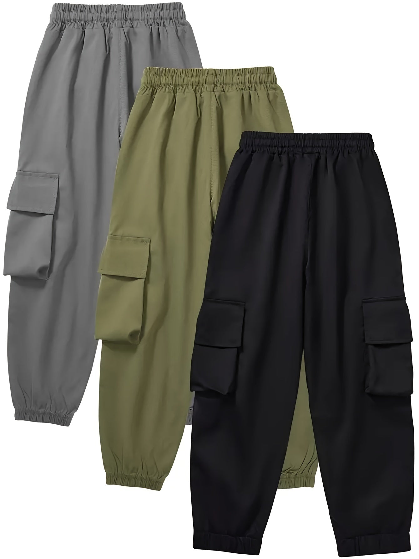 Pack of three large-sized men's work pants