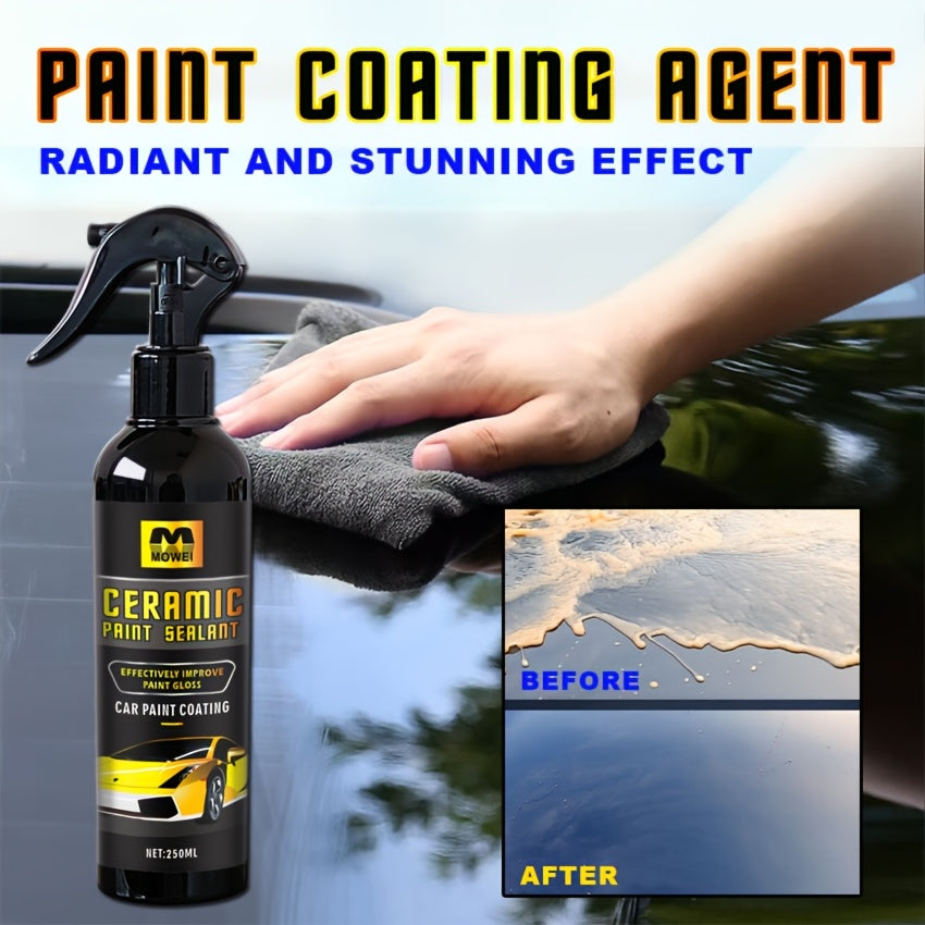 Top-of-the-line ceramic coating for cars with hydrophobic formula, enhanced shine, and super protection. Easy to apply, long-lasting, and weather-resistant.