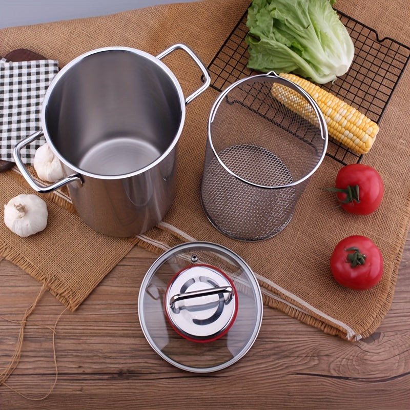 Get the GOOD HARVESTER 7.5L Stainless Steel Stockpot with Lid for all your cooking needs. This versatile pot can be used for making soups, frying, stewing, and more. The pot is dishwasher safe and features a brushed finish for easy cleaning. It also